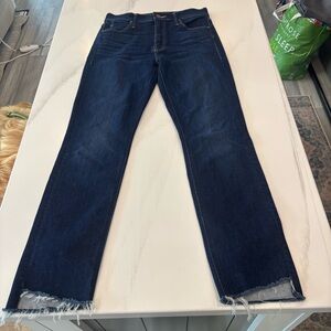 MOTHER Jeans The mid rise Dazzler ankle step fray Off Limits size 27